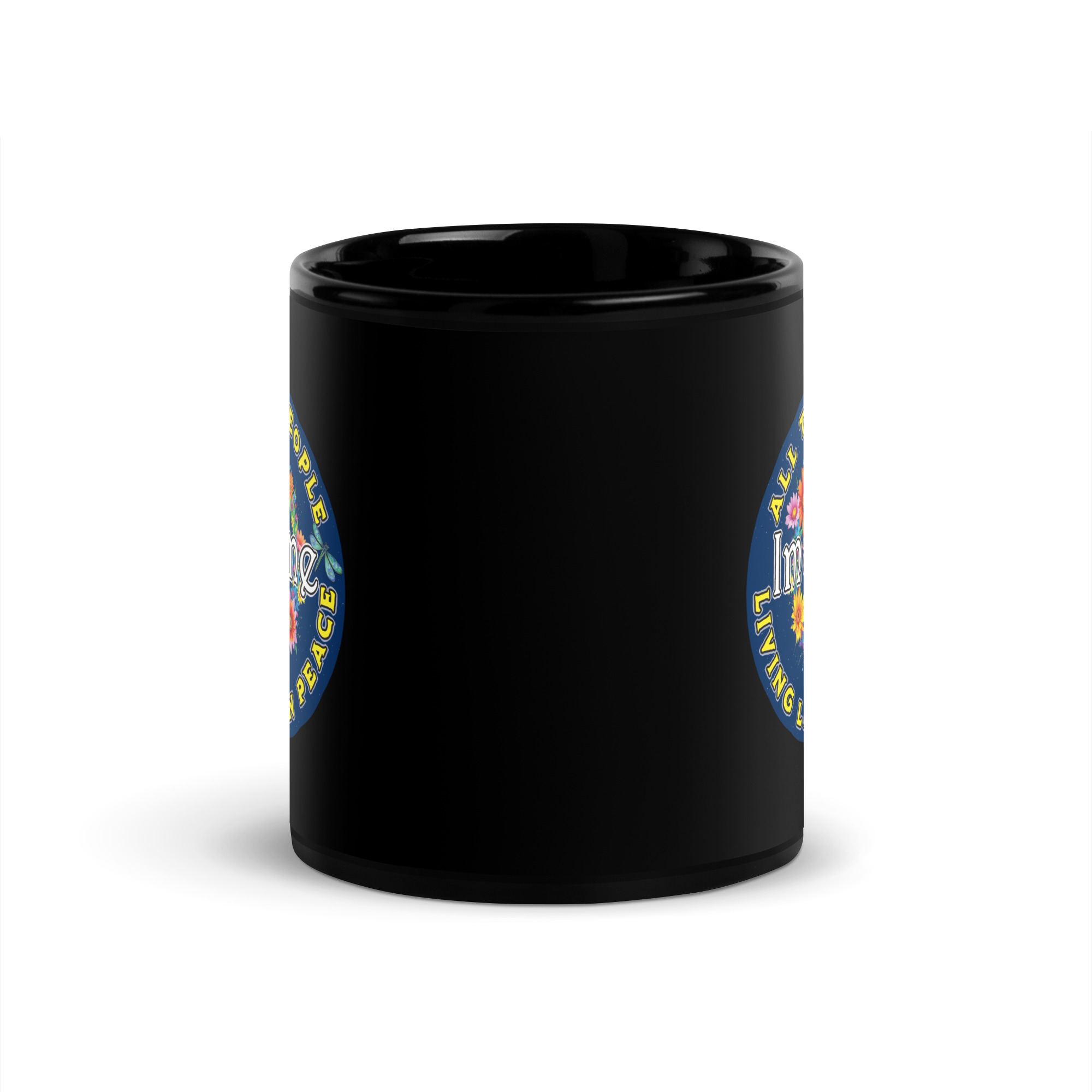 Imagine Black Glossy Mug – 11 oz or 15 oz - Image 3