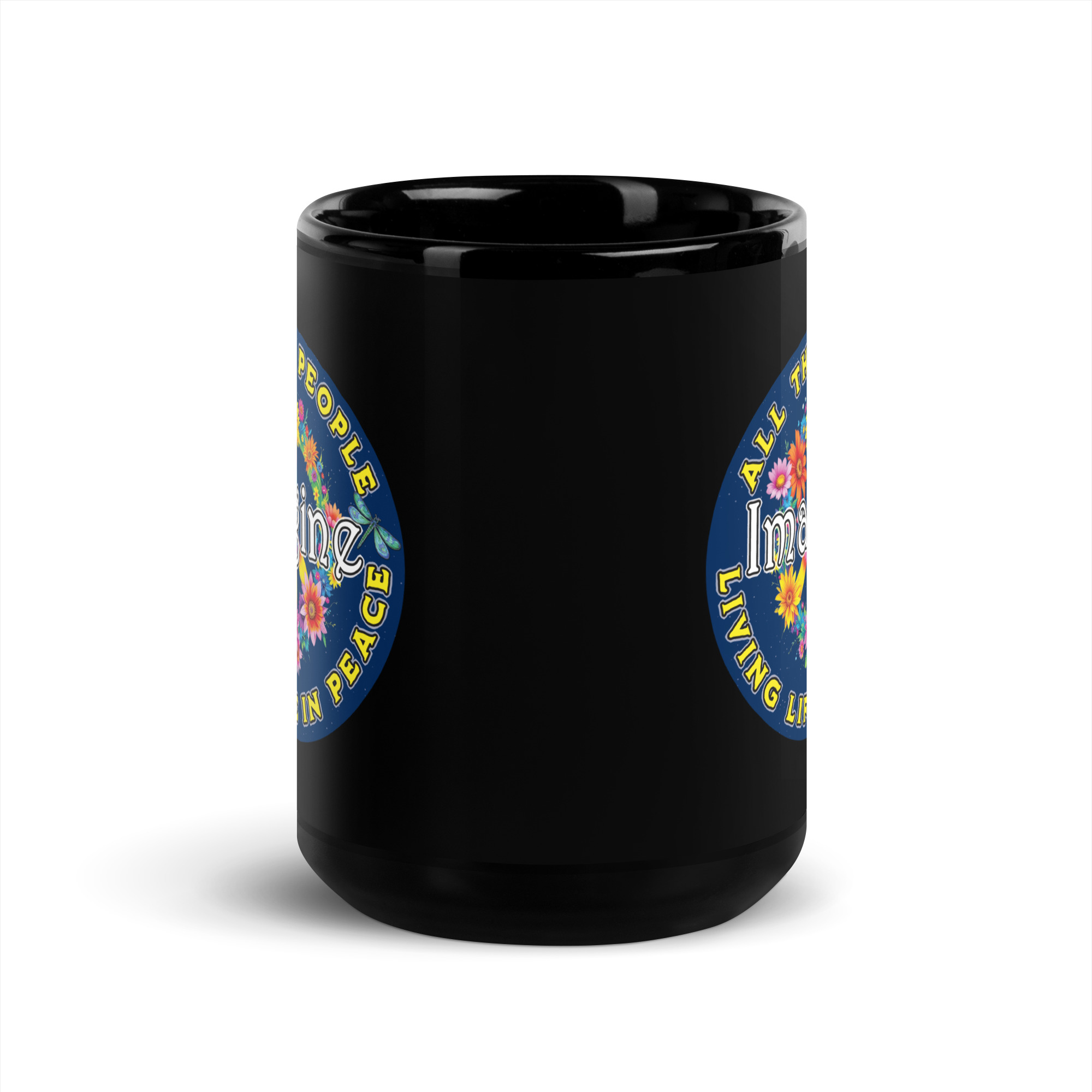 Imagine Black Glossy Mug – 11 oz or 15 oz - Image 6