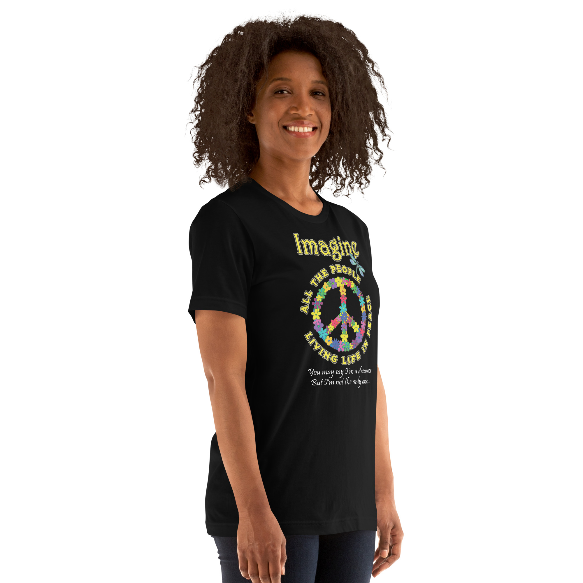 Imagine All the People – Peace & Possibility Unisex T-shirt - Image 2