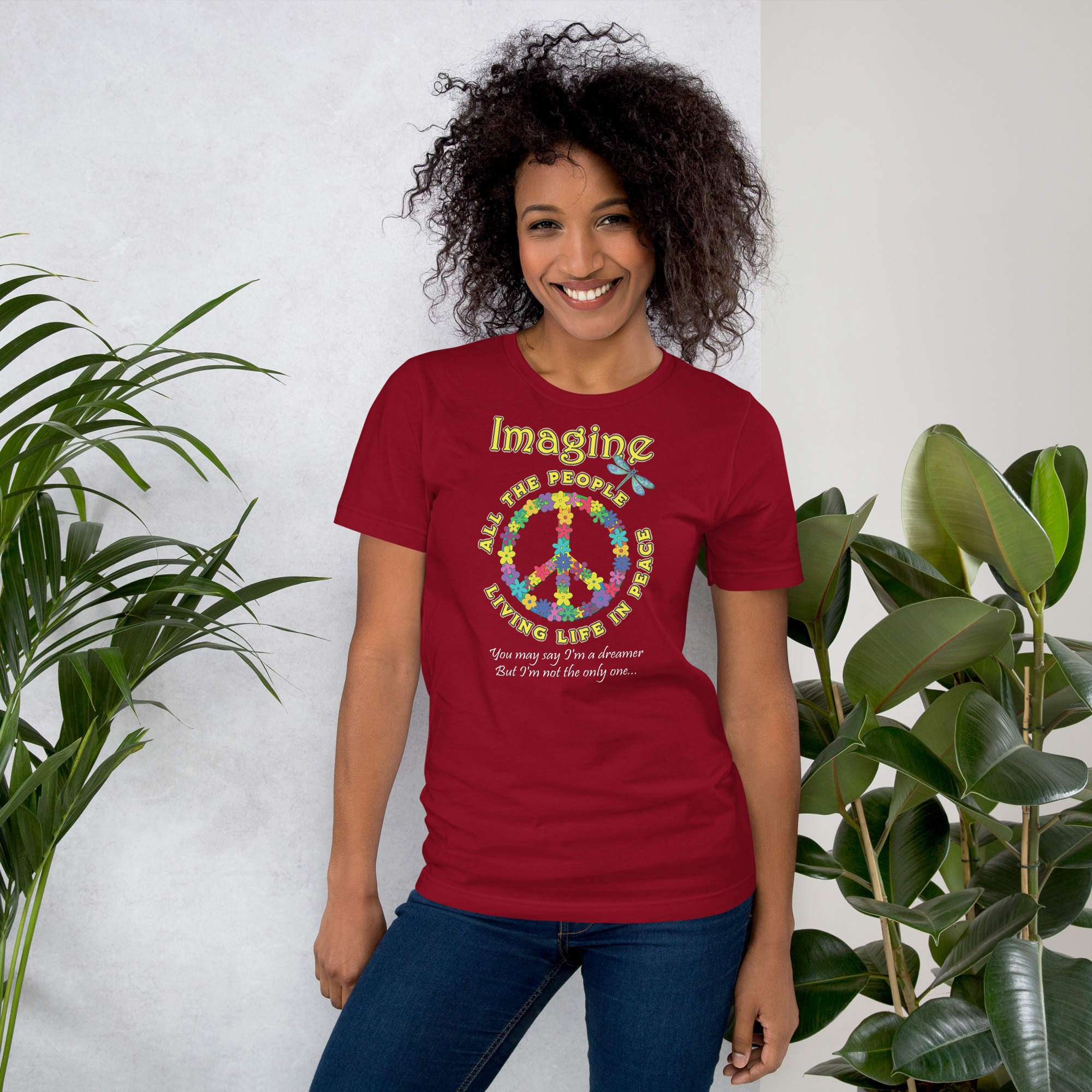 Imagine All the People – Peace & Possibility Unisex T-shirt - Image 5