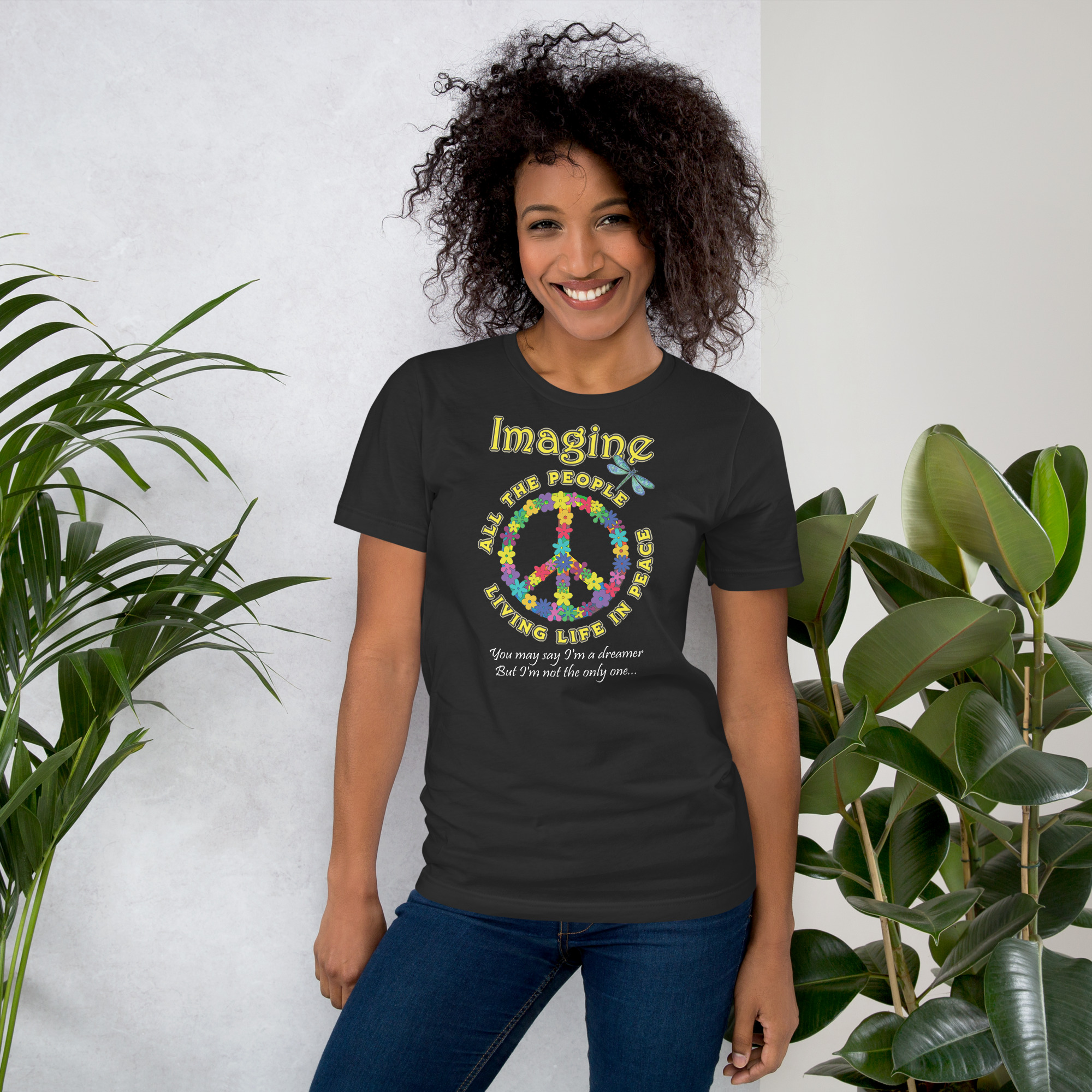 Imagine All the People – Peace & Possibility Unisex T-shirt - Image 7