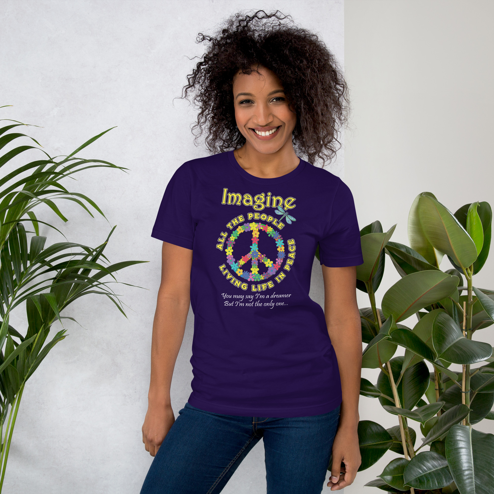 Imagine All the People – Peace & Possibility Unisex T-shirt - Image 4