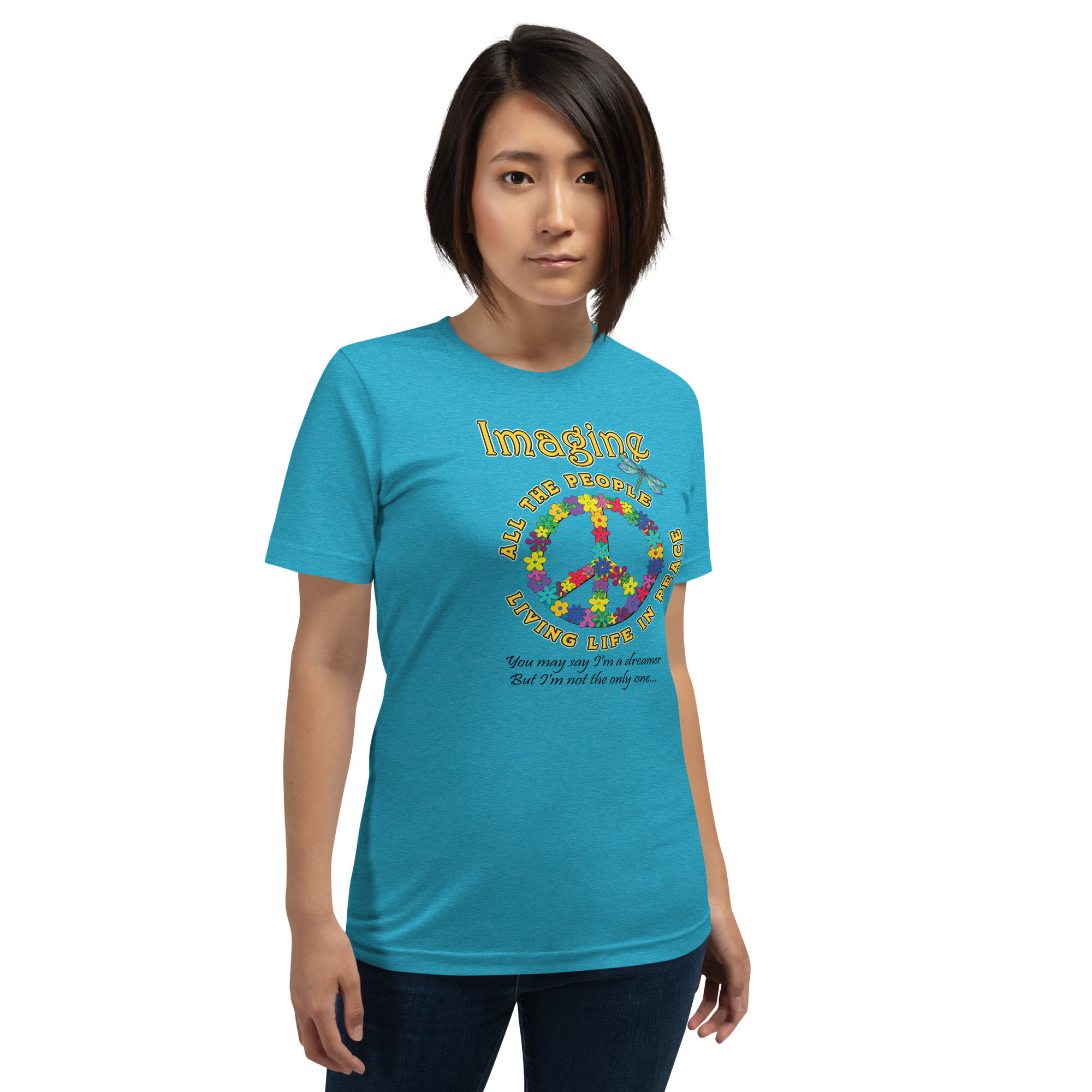 Imagine All the People – Peace & Possibility Unisex T-shirt - Image 26