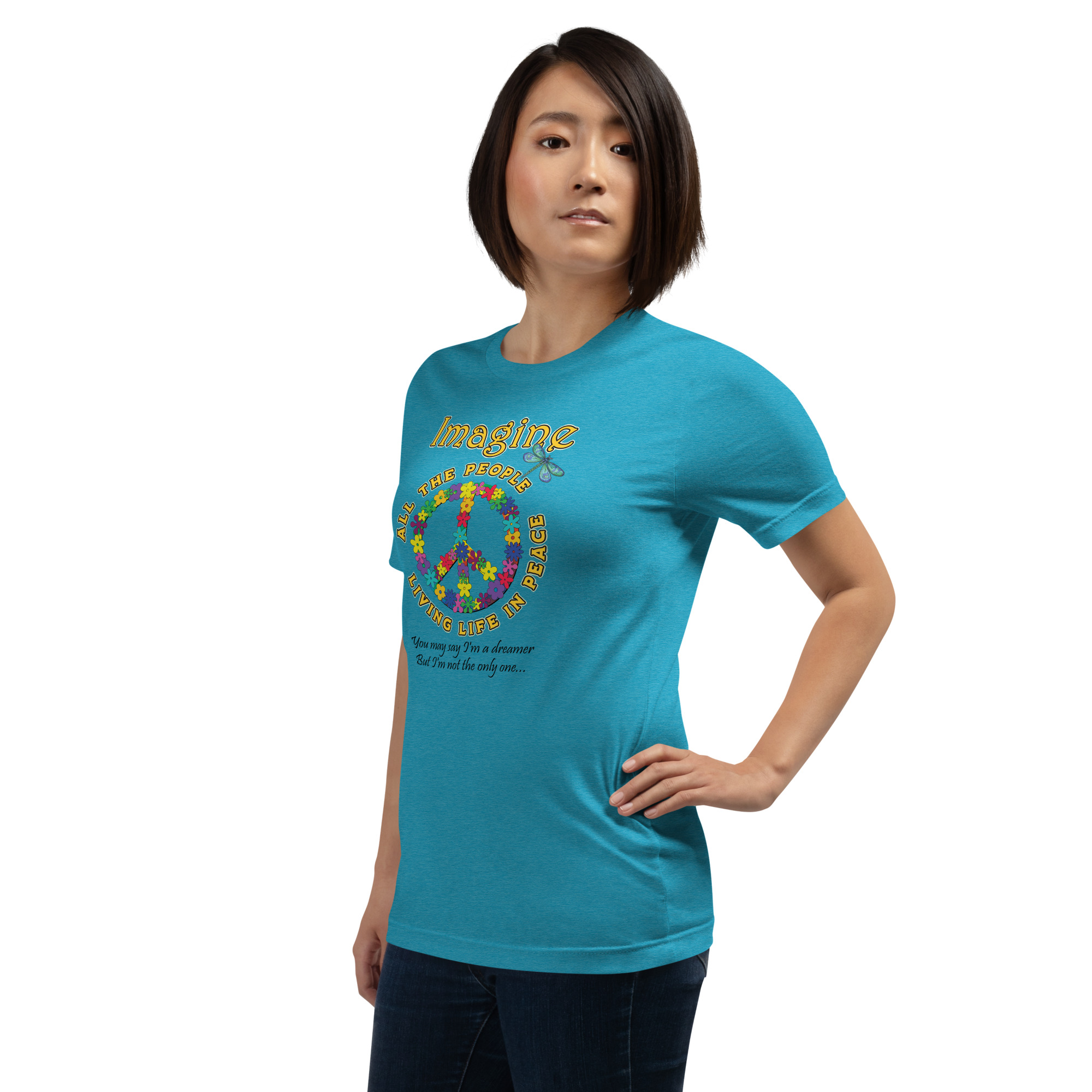 Imagine All the People – Peace & Possibility Unisex T-shirt - Image 29
