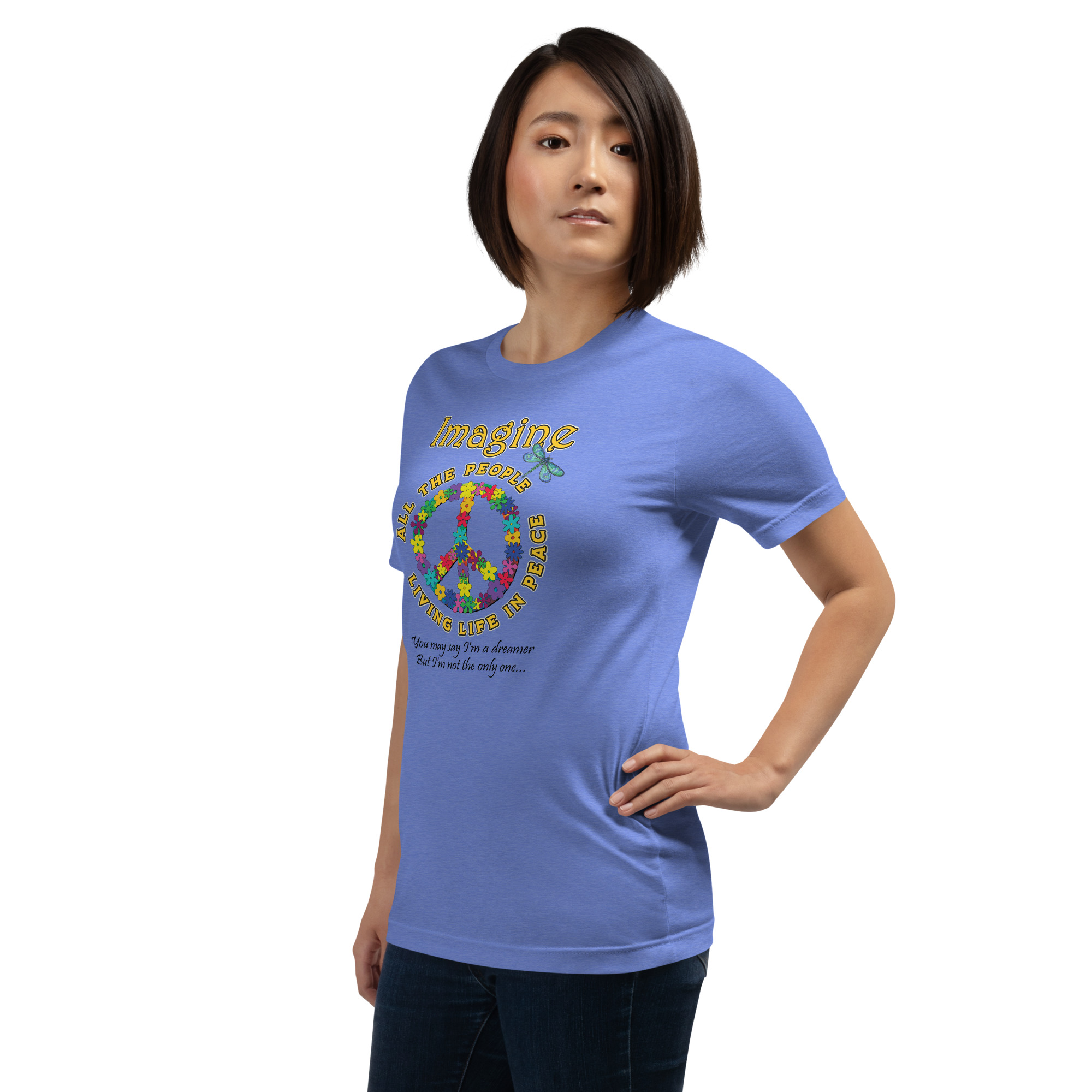 Imagine All the People – Peace & Possibility Unisex T-shirt - Image 36