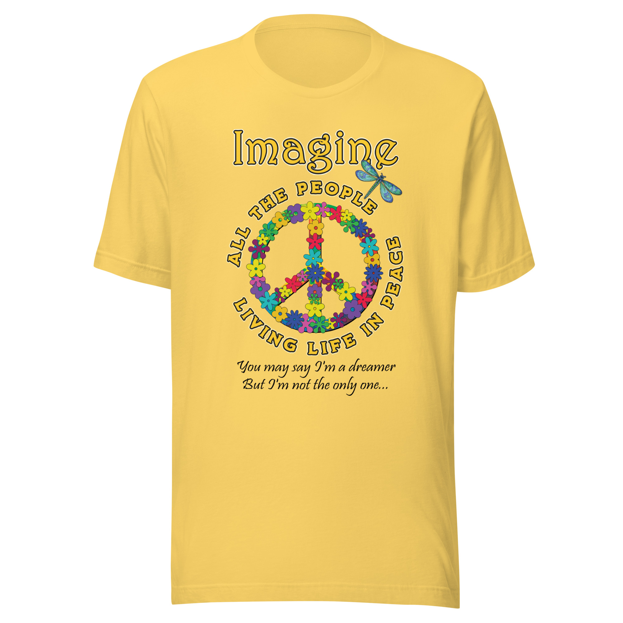 Imagine All the People – Peace & Possibility Unisex T-shirt - Image 3