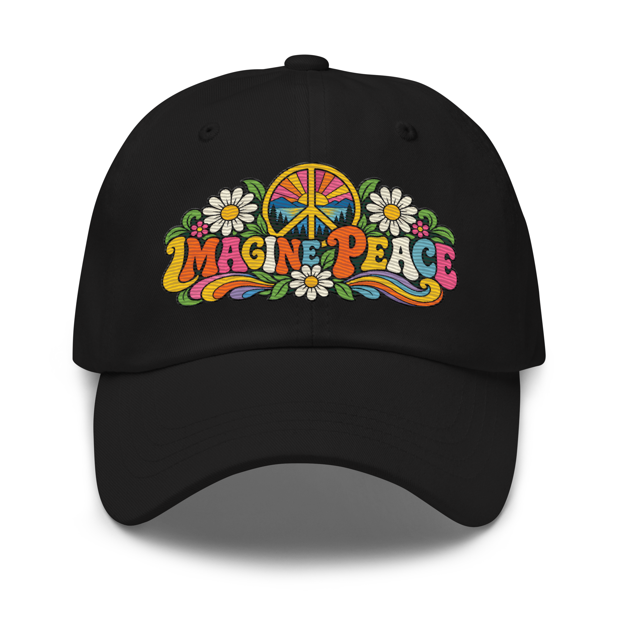 Imagine Peace Embroidered Dad Hat