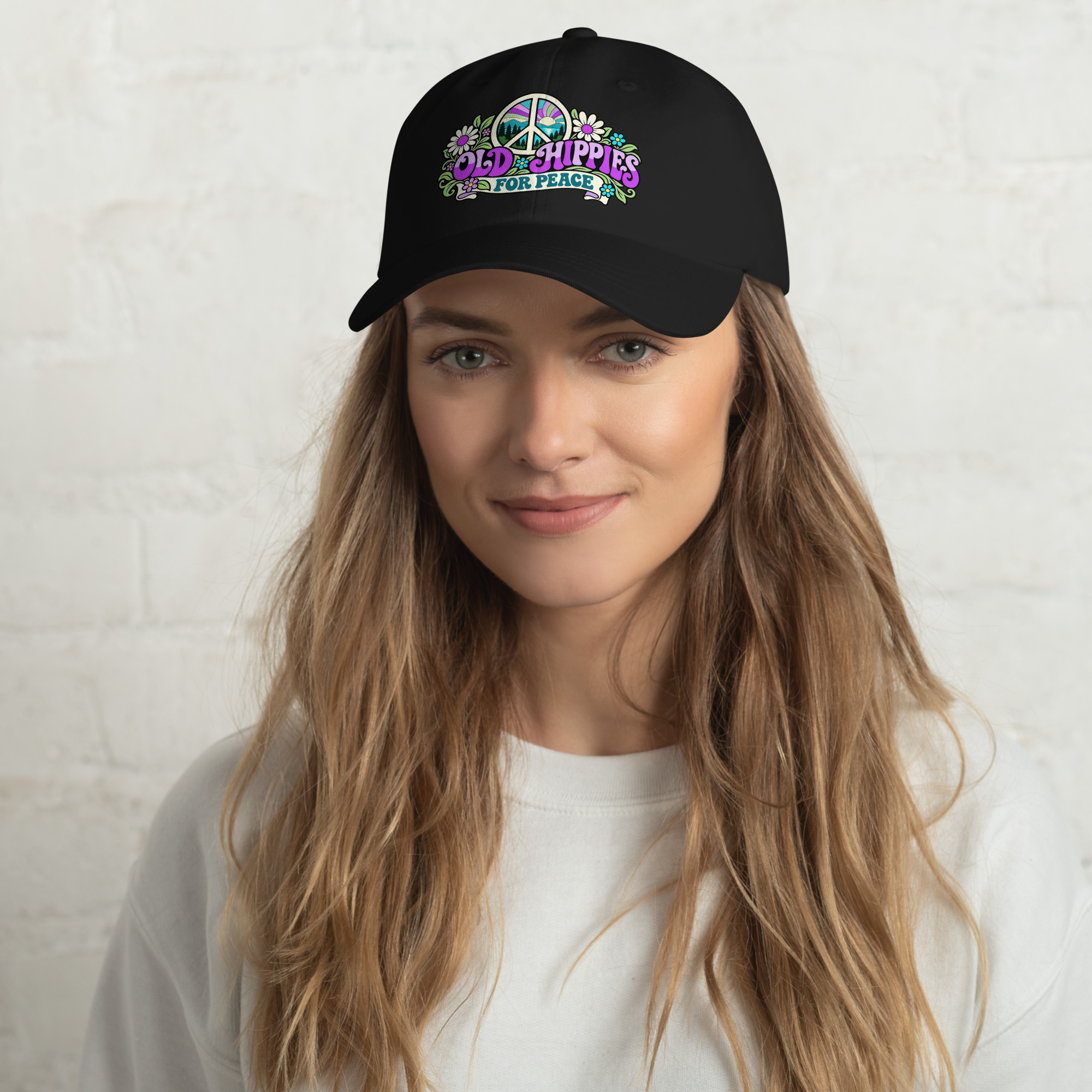 Old Hippies for Peace – Full Color Graphic Hat - Image 2