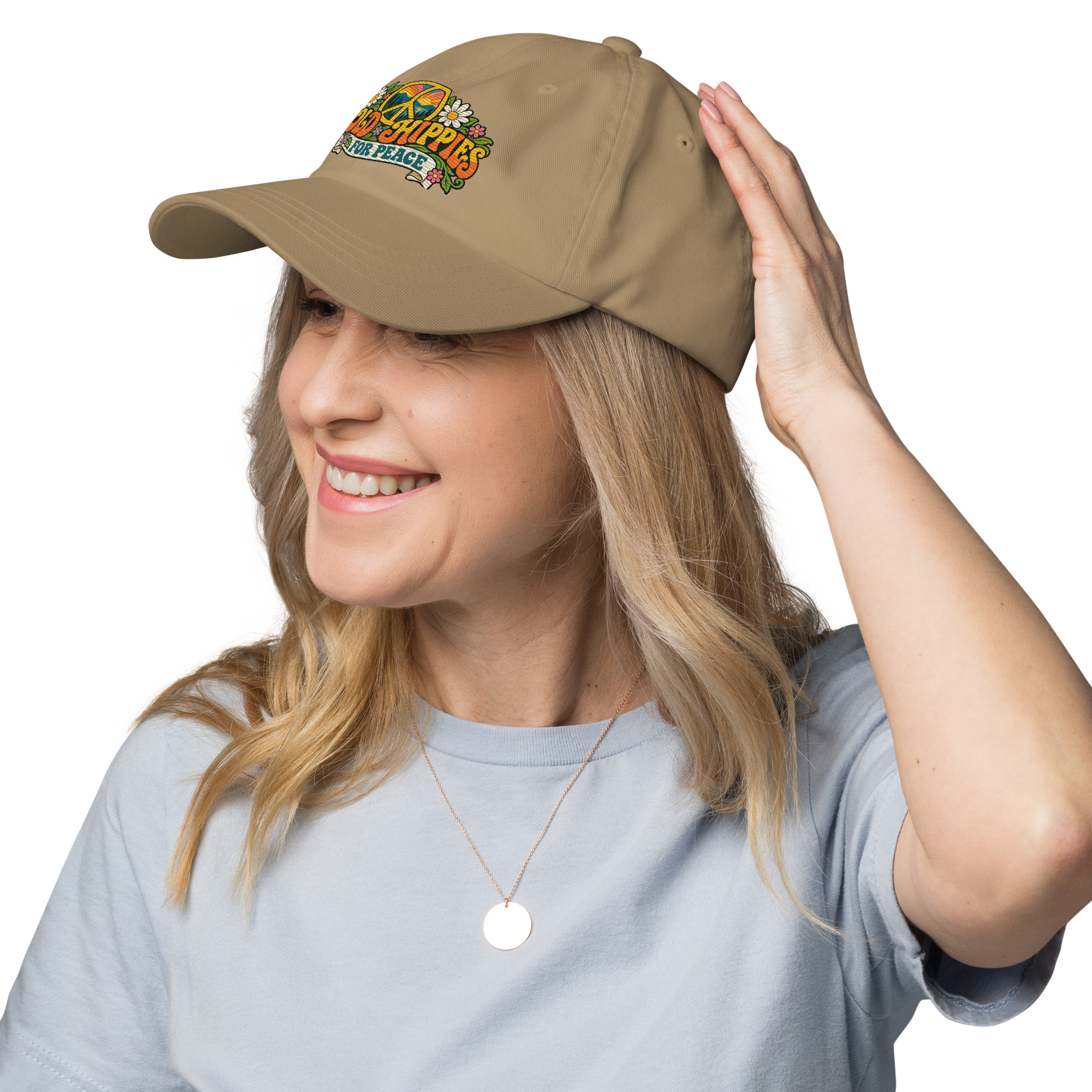 Old Hippies for Peace Embroidered Dad Hat - Image 17