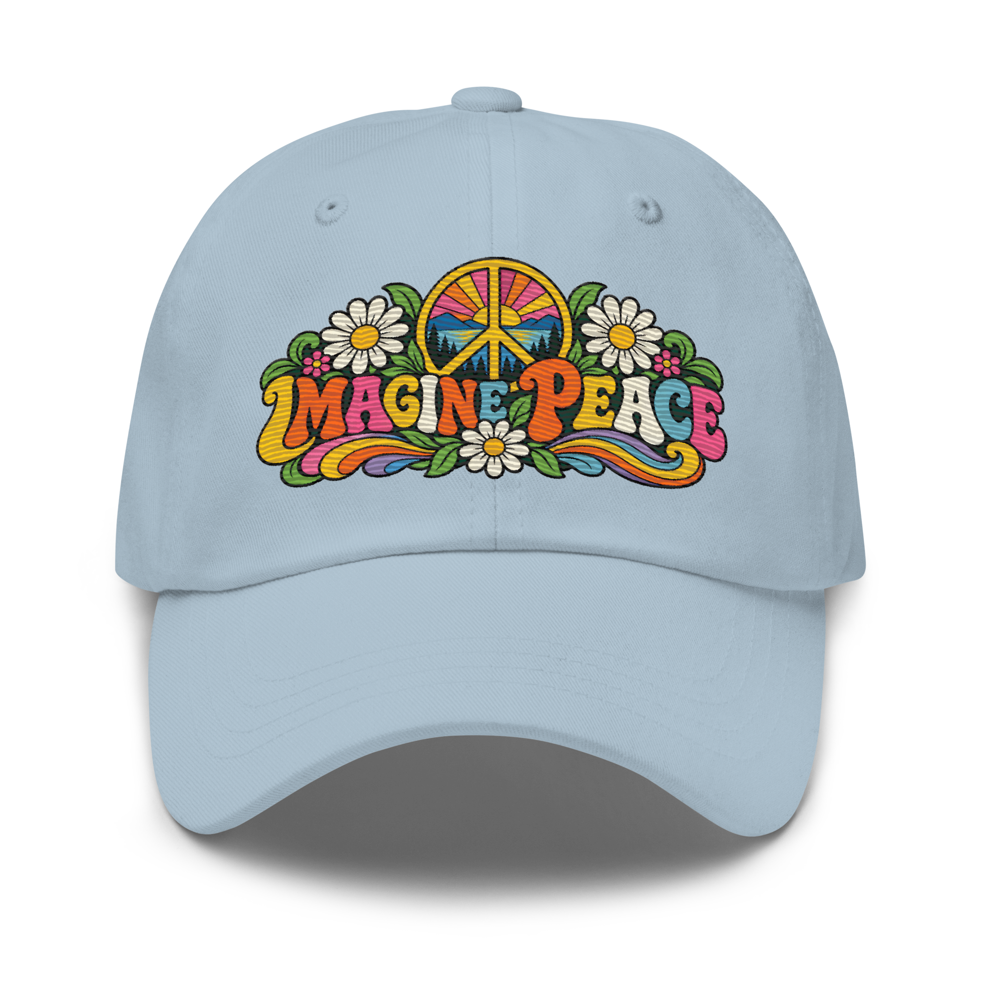 Imagine Peace Embroidered Dad Hat - Image 7