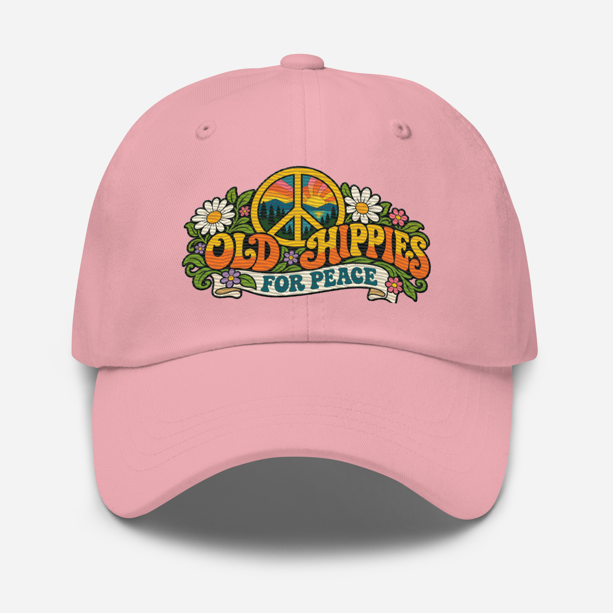 Old Hippies for Peace Embroidered Dad Hat - Image 6