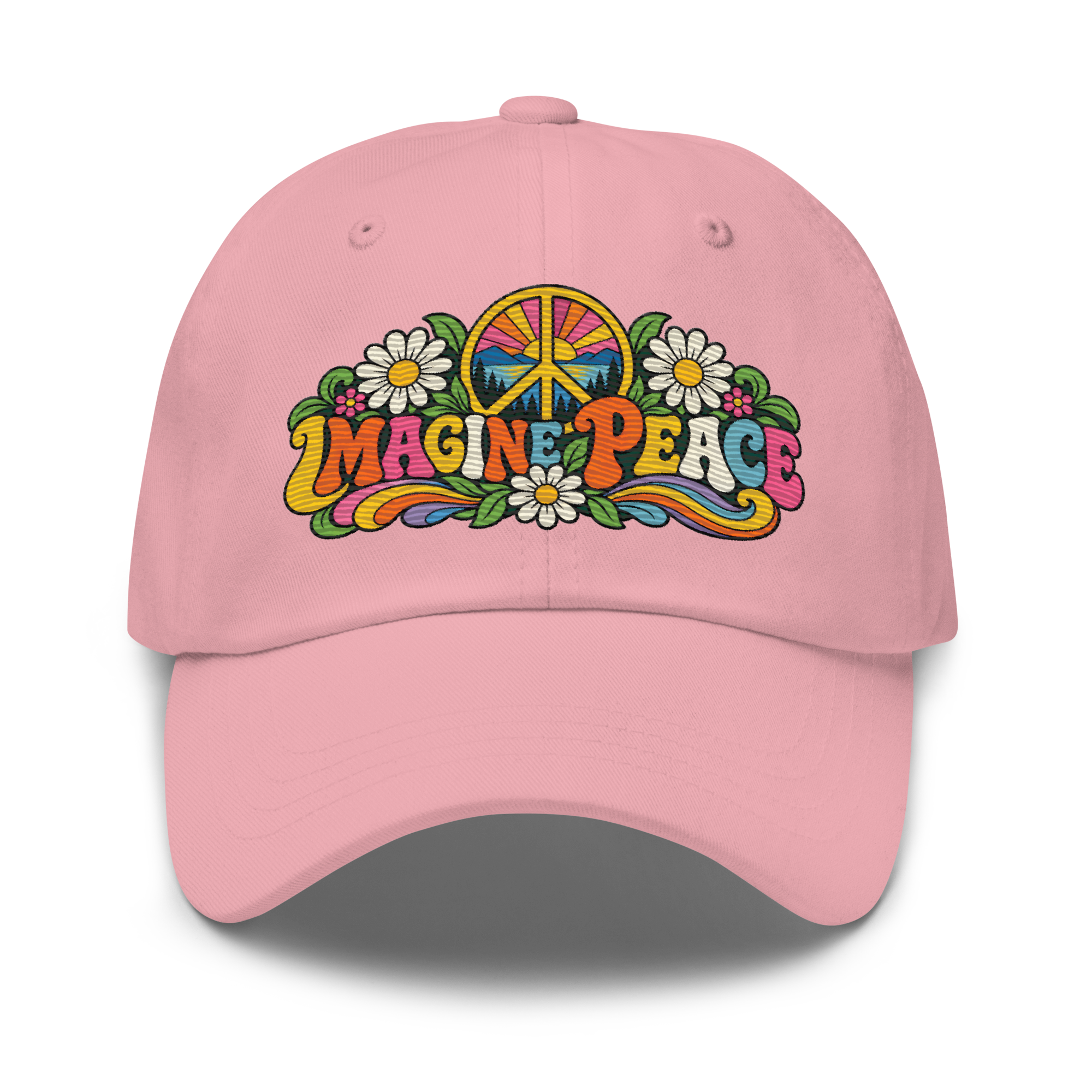 Imagine Peace Embroidered Dad Hat - Image 6