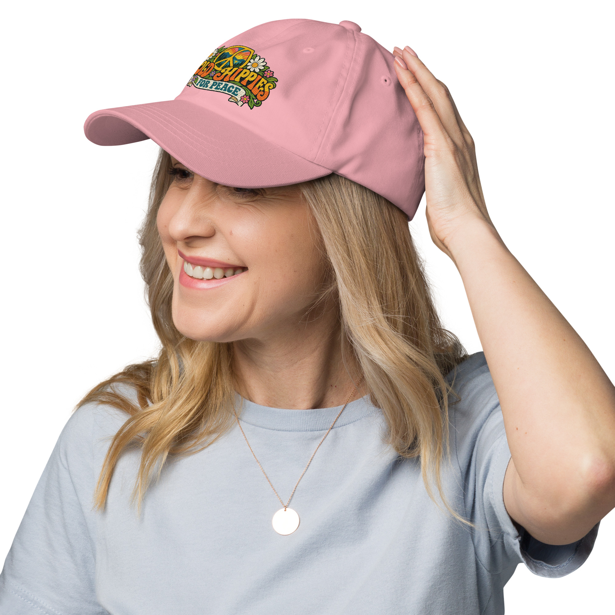 Old Hippies for Peace Embroidered Dad Hat - Image 23