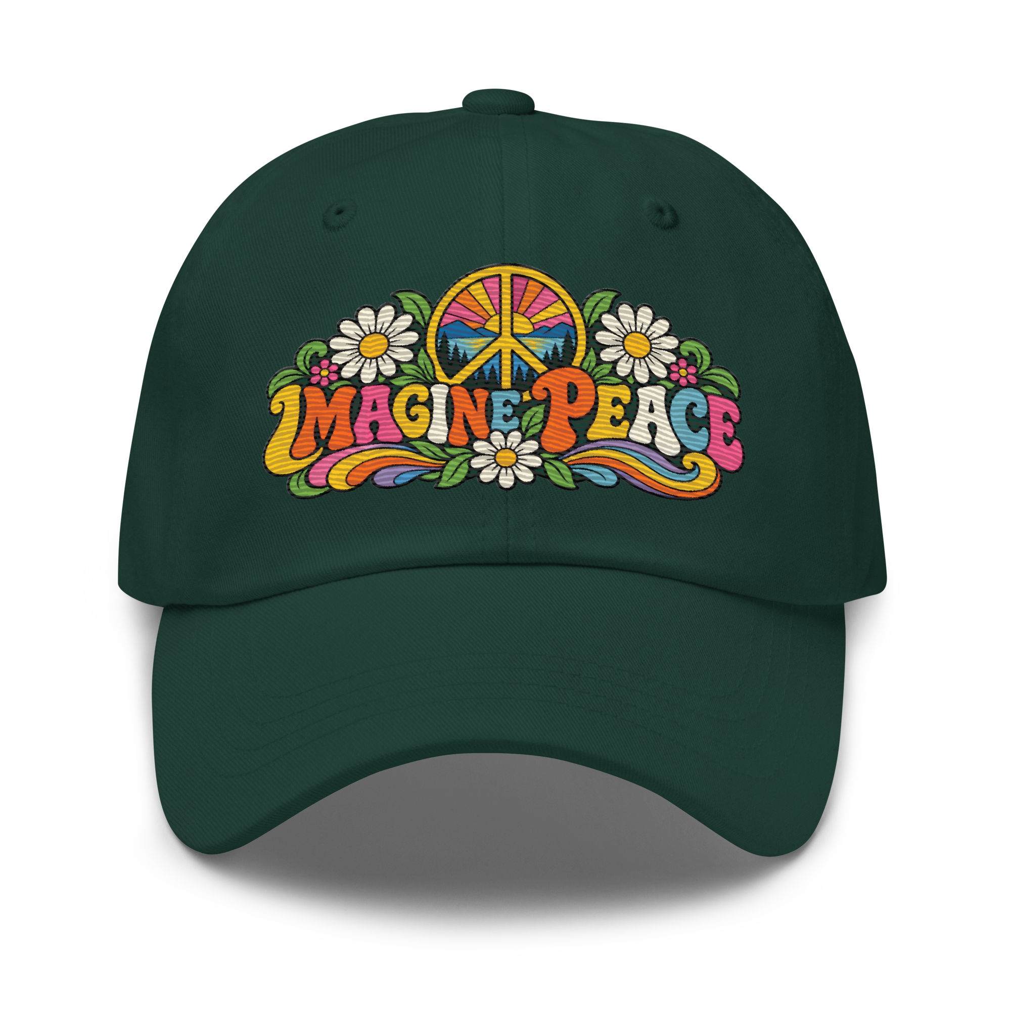 Imagine Peace Embroidered Dad Hat - Image 3