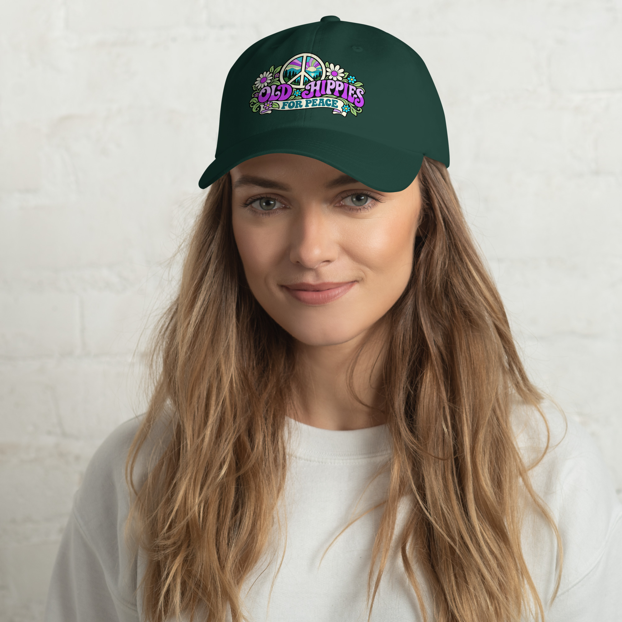 Old Hippies for Peace – Full Color Graphic Hat - Image 8