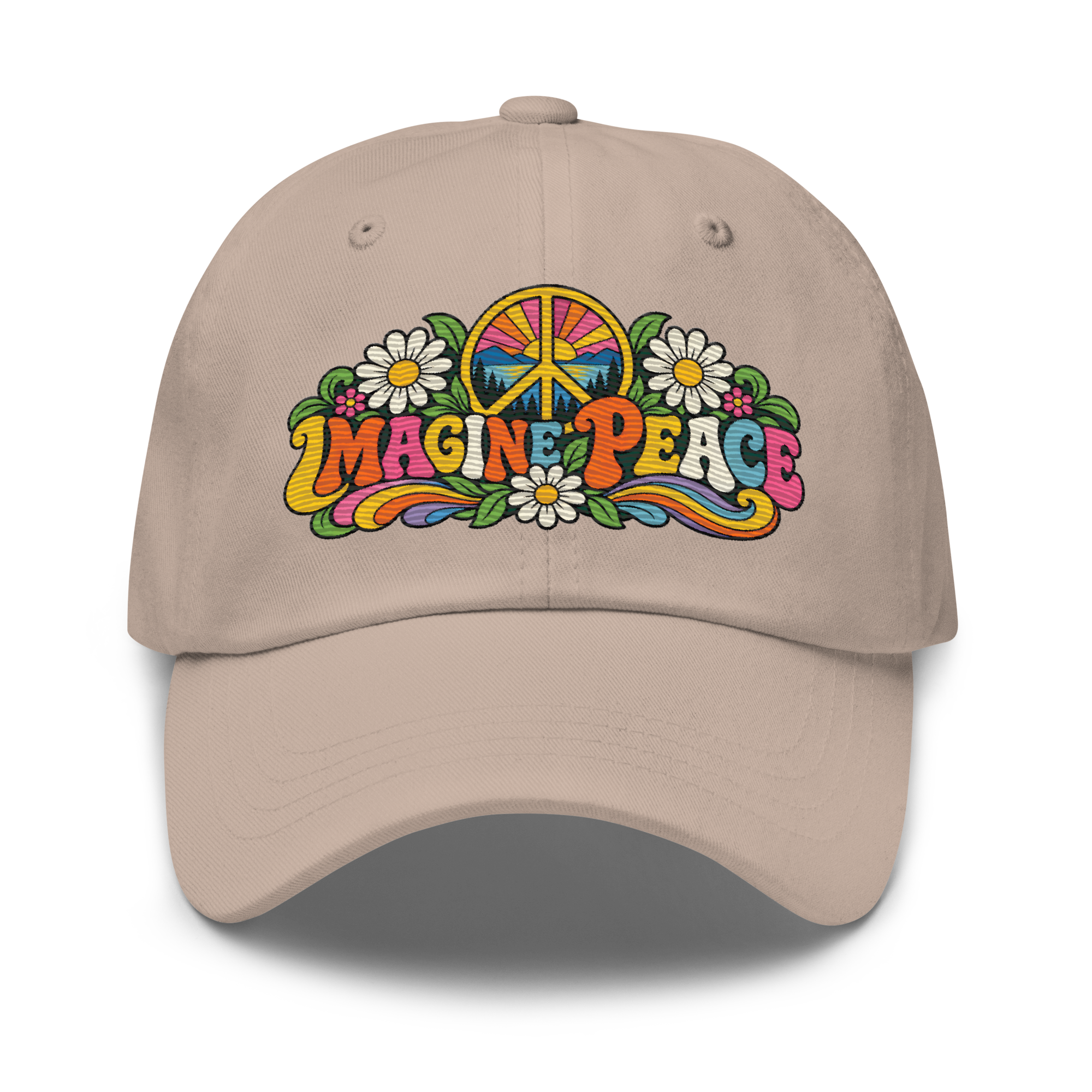 Imagine Peace Embroidered Dad Hat - Image 5