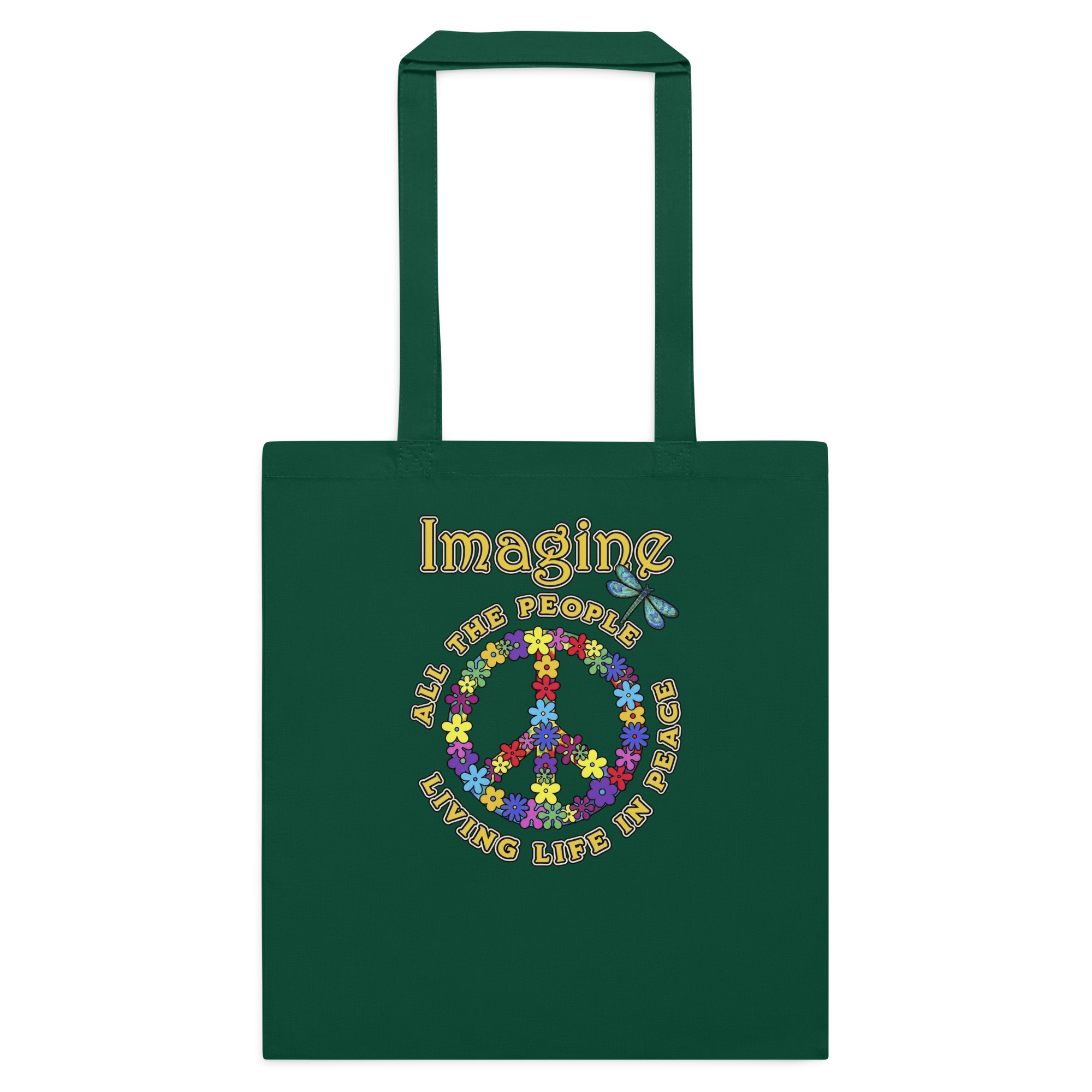 Imagine All the People – Cotton Tote Bag - Image 3