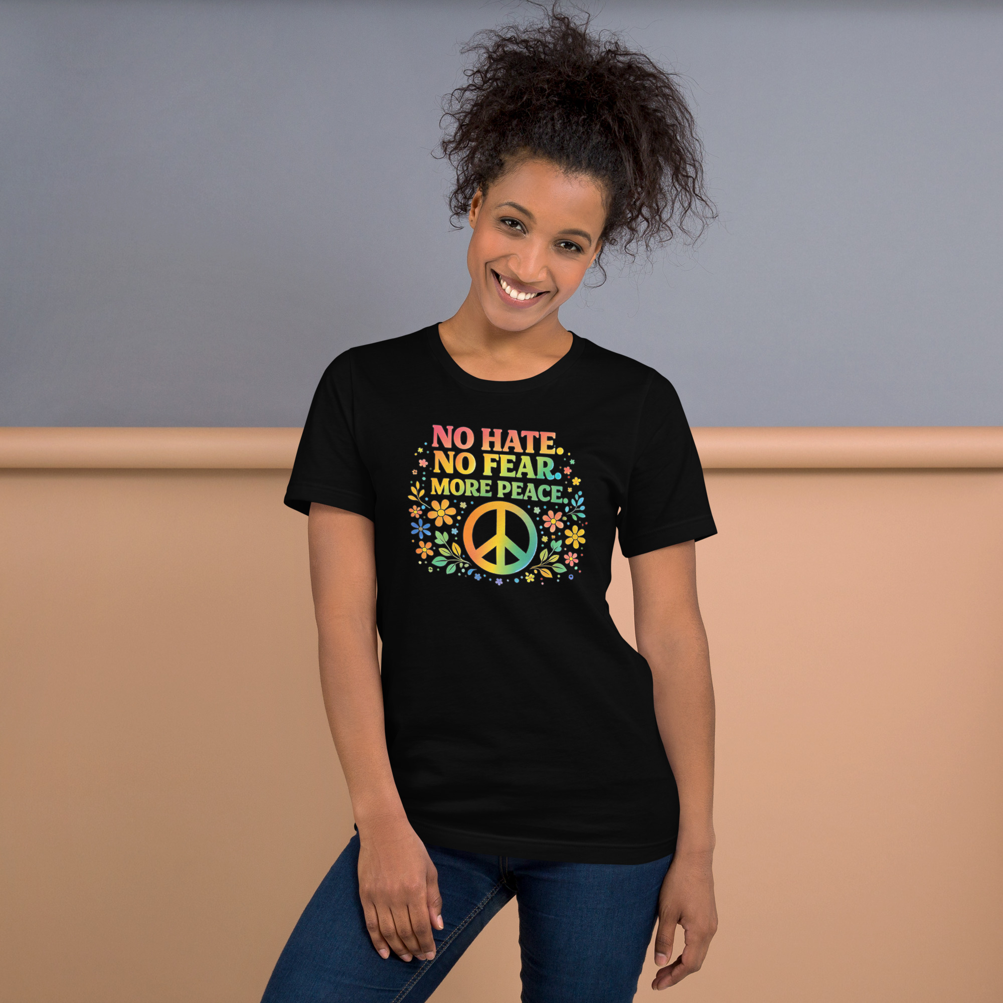 No Hate, No Fear, More Peace – Unisex T-Shirt - Image 5