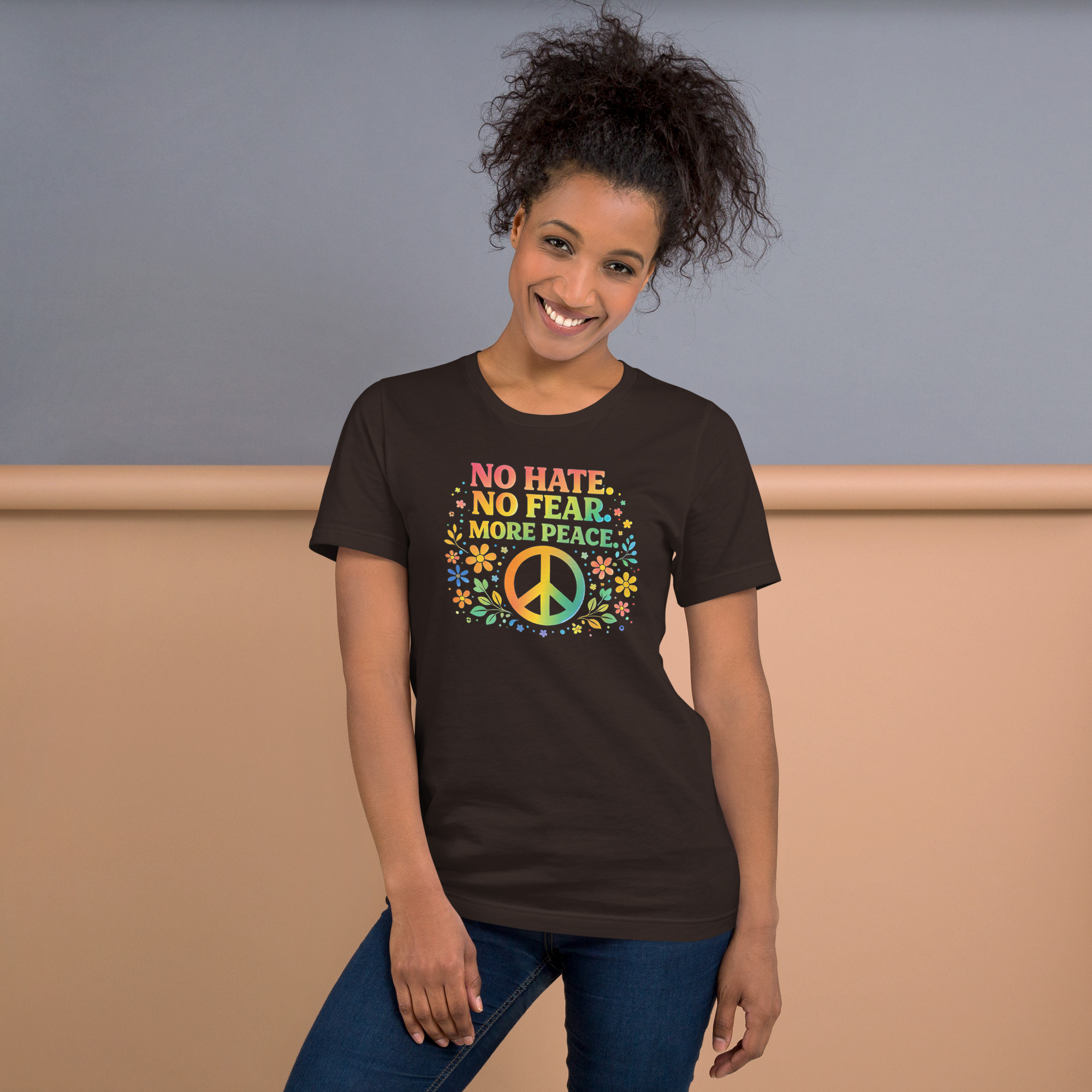 No Hate, No Fear, More Peace – Unisex T-Shirt - Image 9