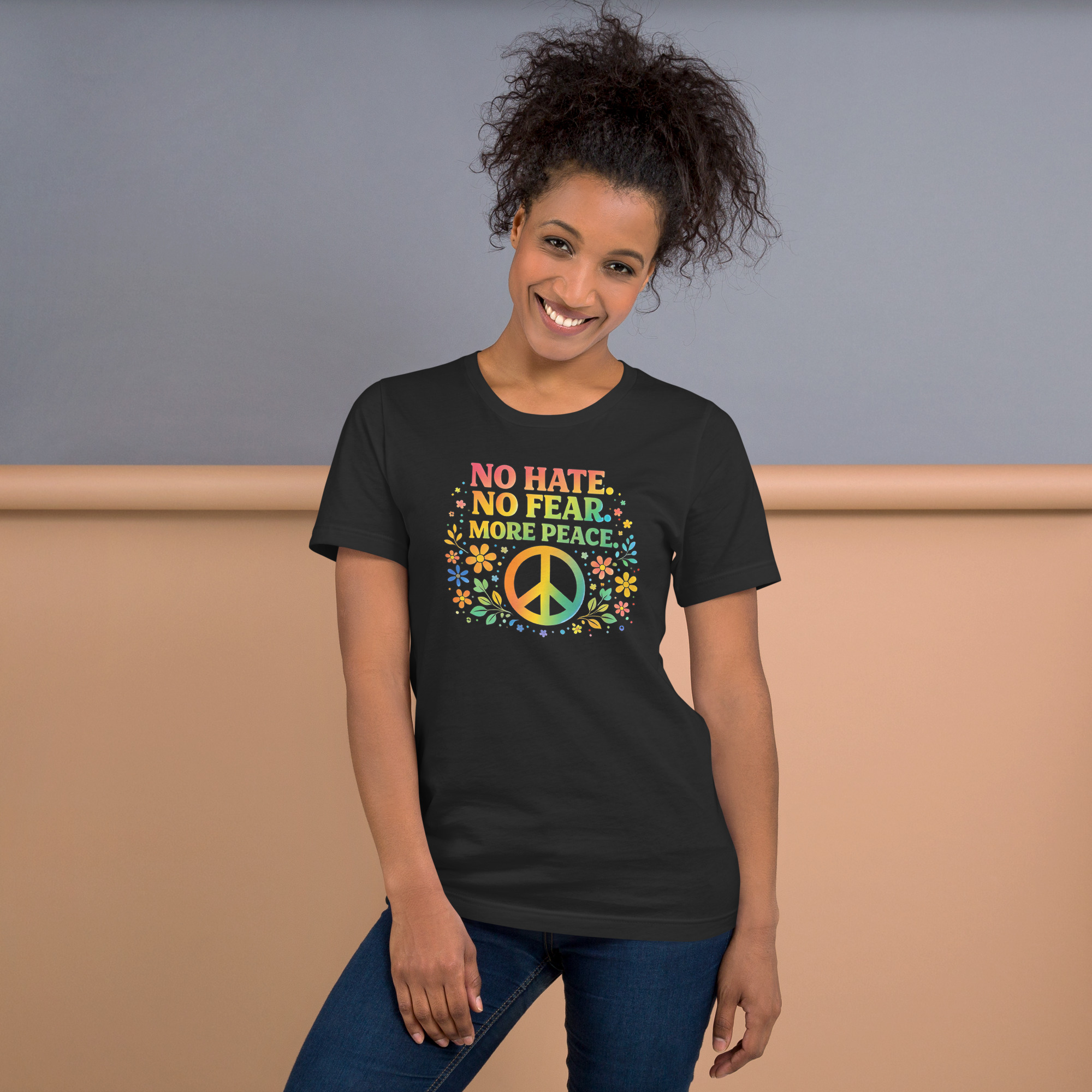 No Hate, No Fear, More Peace – Unisex T-Shirt - Image 10
