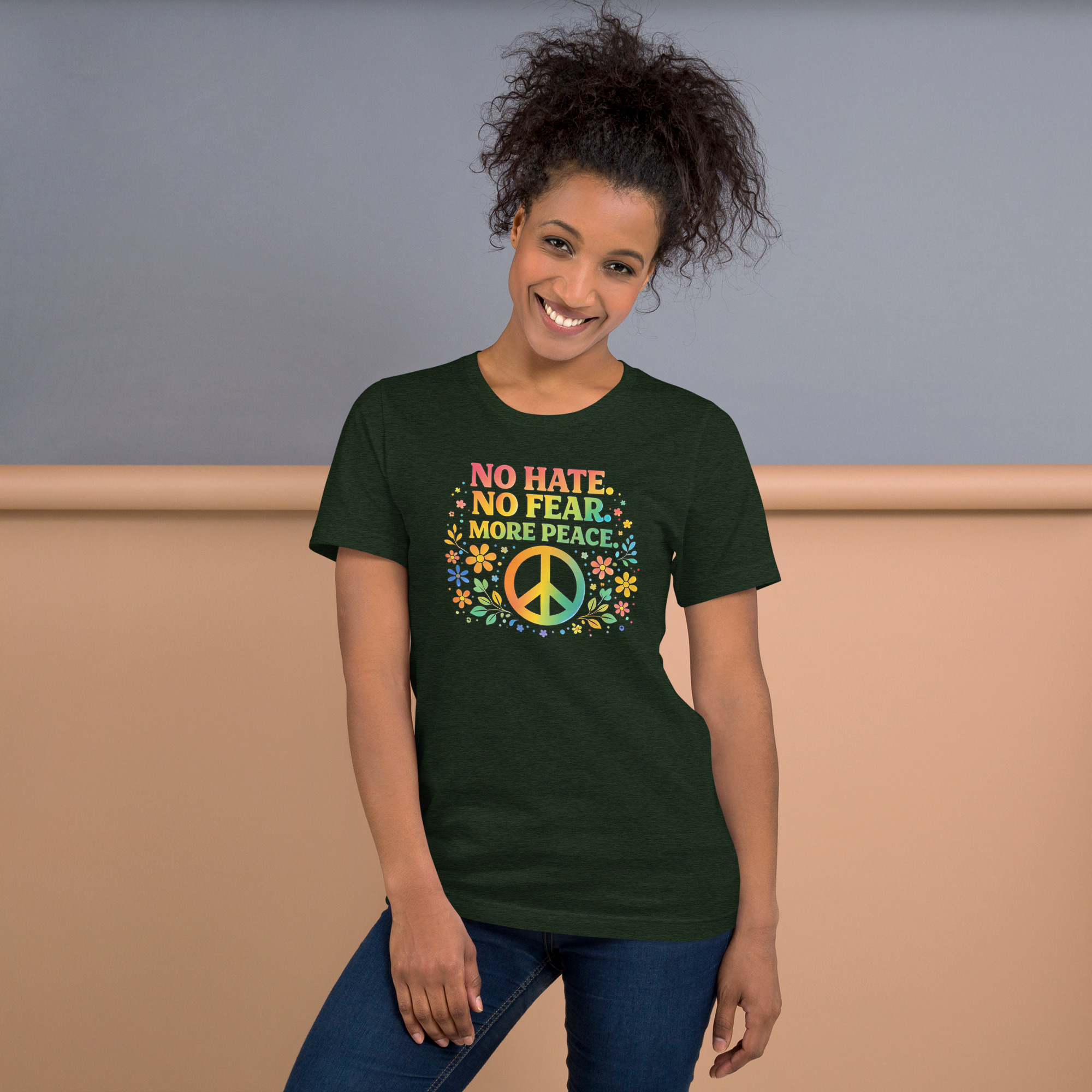 No Hate, No Fear, More Peace – Unisex T-Shirt - Image 8