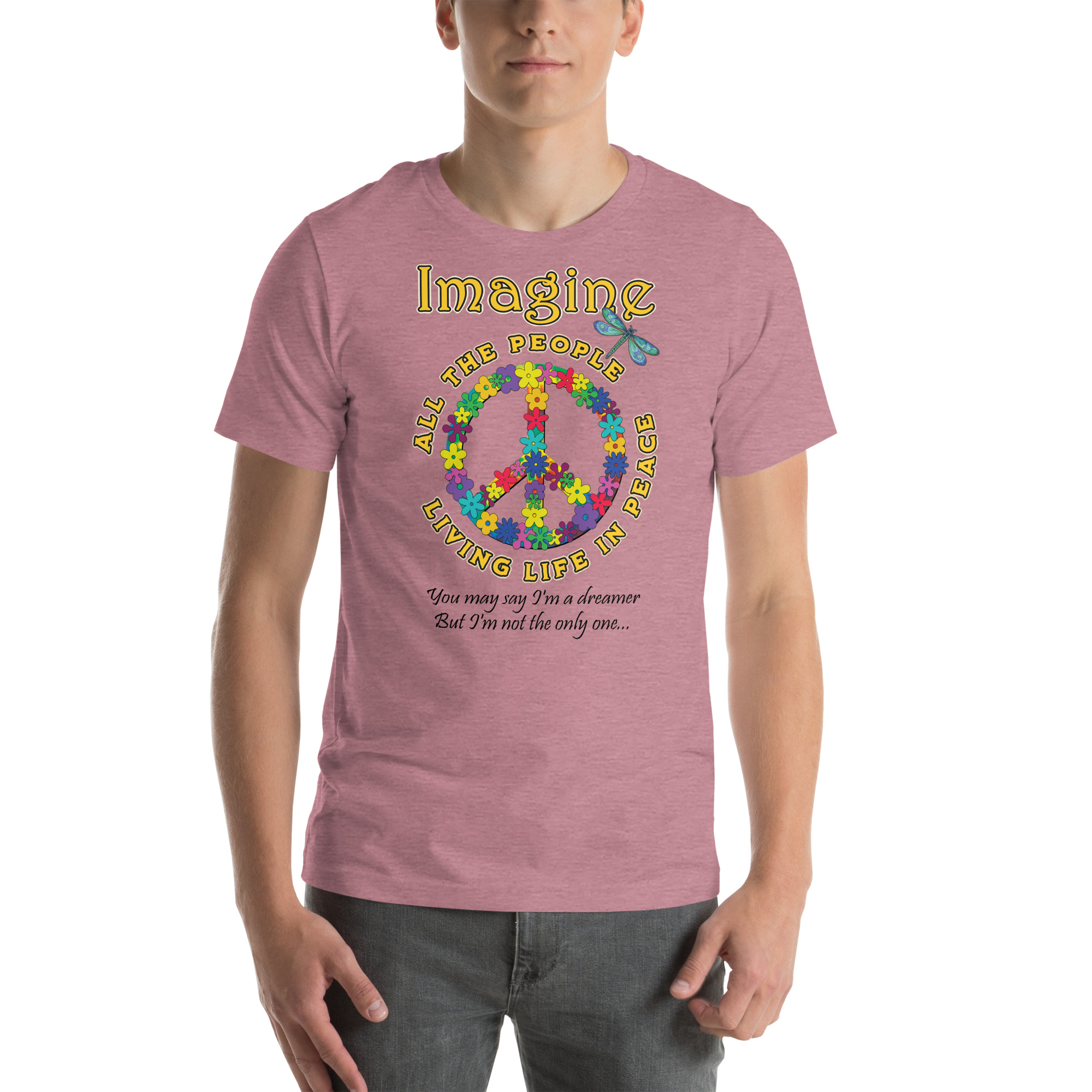 Imagine All the People – Light Colors Unisex T-Shirt - Image 24