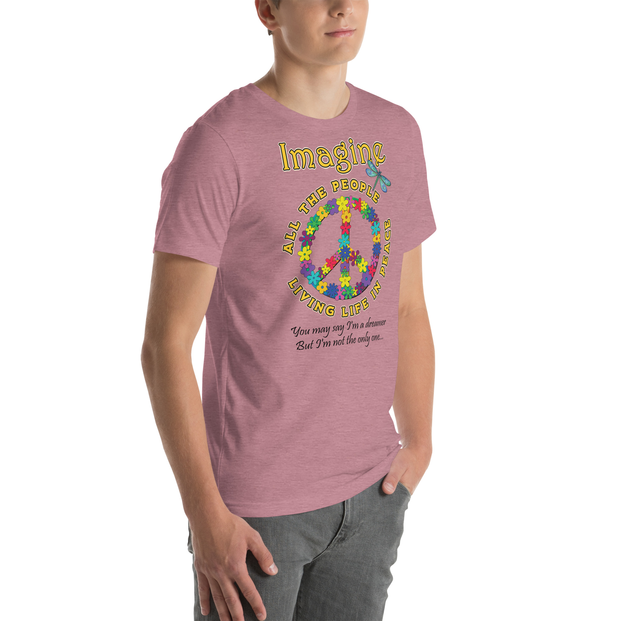 Imagine All the People – Light Colors Unisex T-Shirt - Image 29
