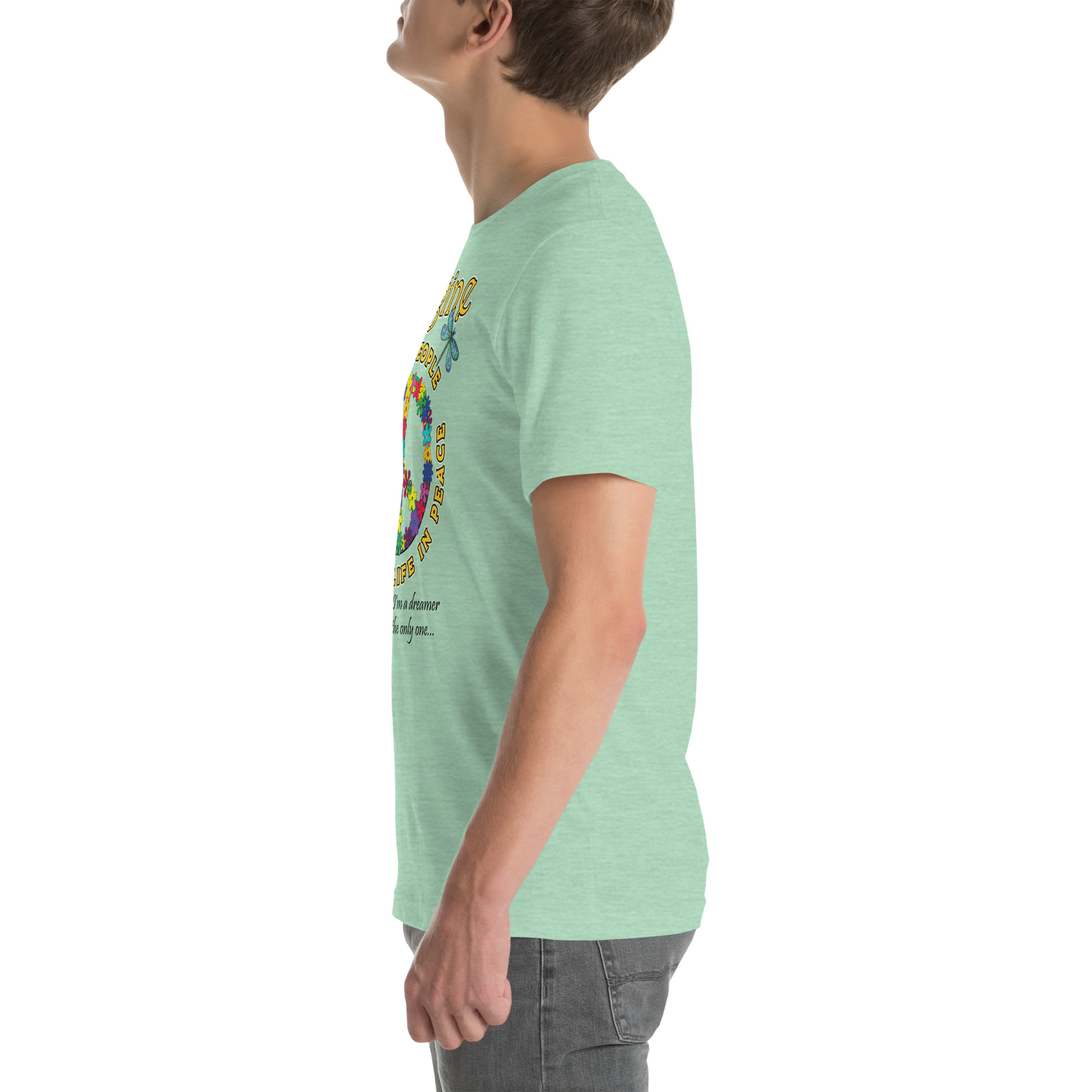 Imagine All the People – Light Colors Unisex T-Shirt - Image 32