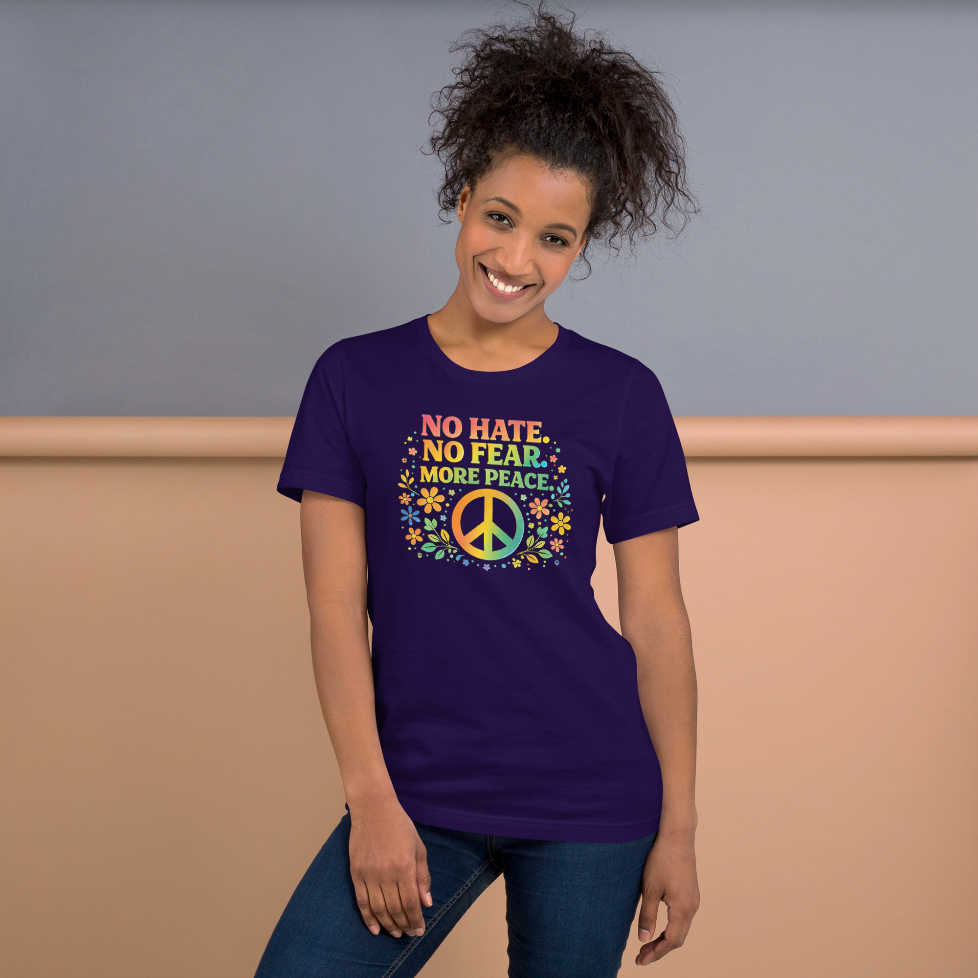 No Hate, No Fear, More Peace – Unisex T-Shirt - Image 7