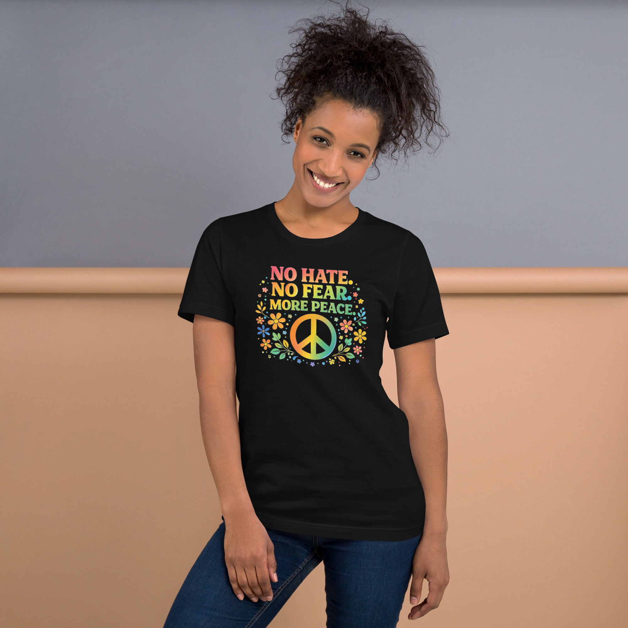 No Hate, No Fear, More Peace – Unisex T-Shirt - Image 6