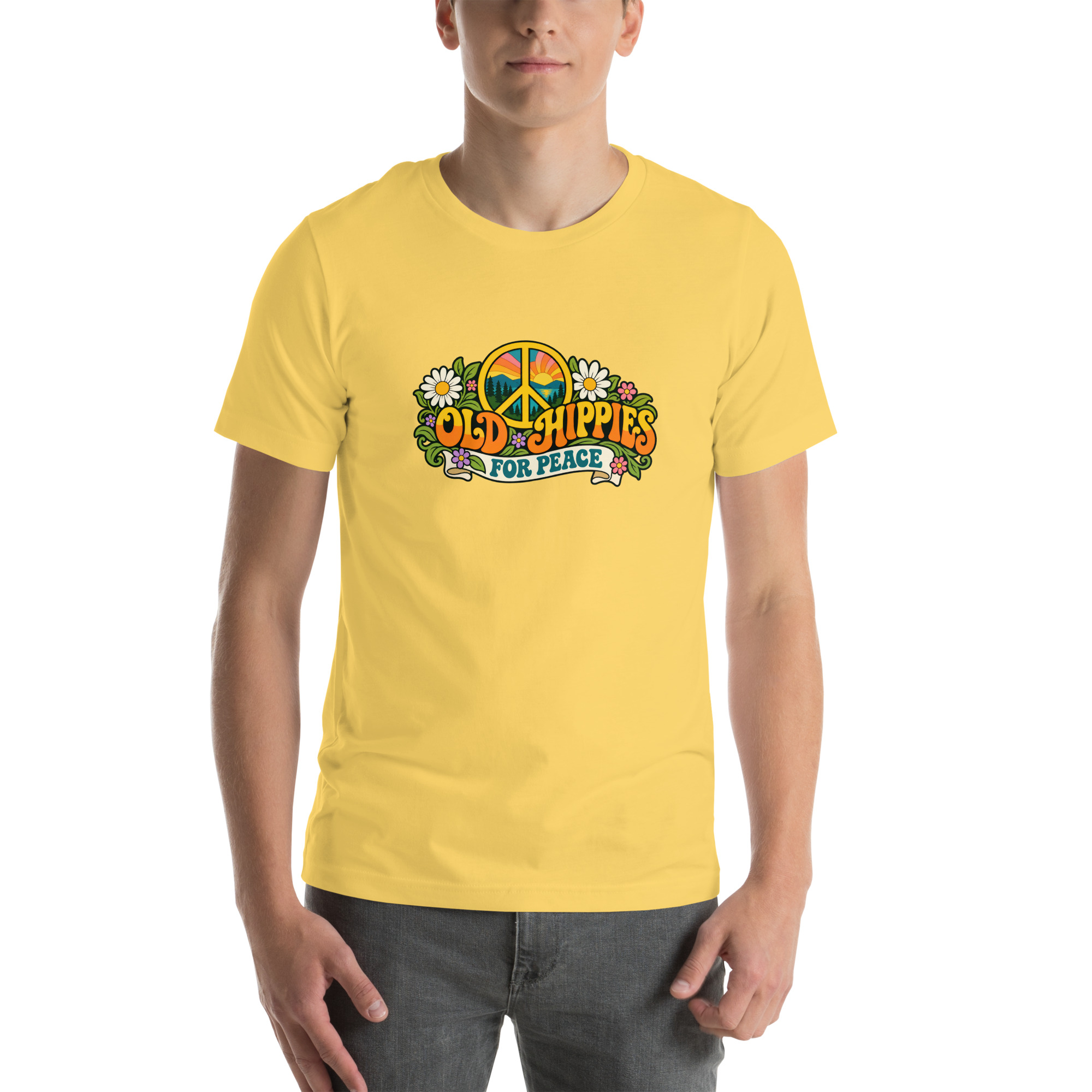 Old Hippies for Peace – Light Colors Unisex T-Shirt